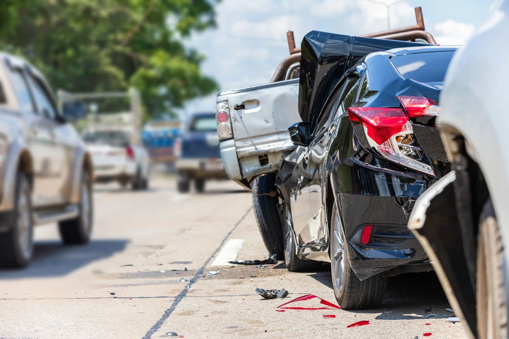 Heavy accident, Modern car accident